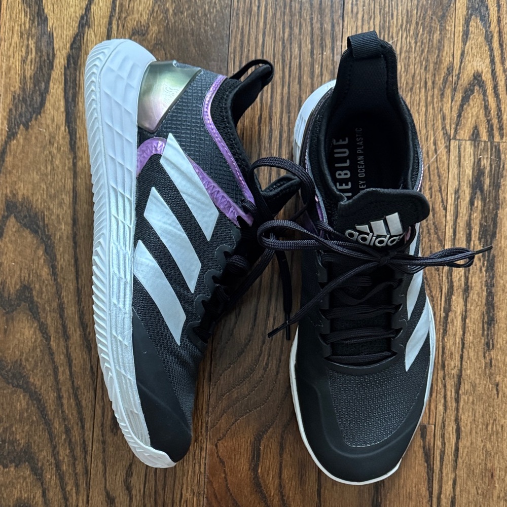Adidas Women's Black and Purple Tennis Shoes